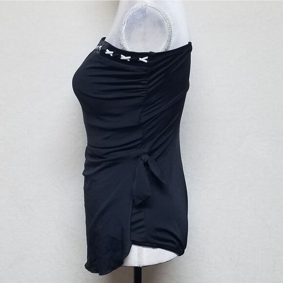VINTAGE Le Cove Black Strapless Cross Swimsuit - Picture 6 of 13